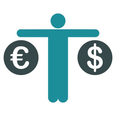 Dolar ve Euro simgesi karşılaştırın