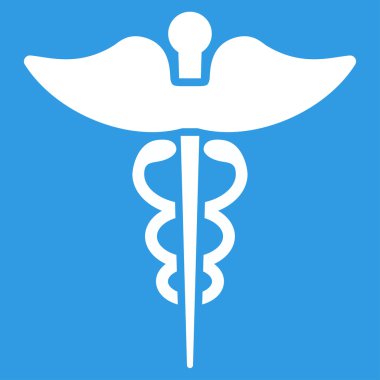 Caduceus düz simgesi