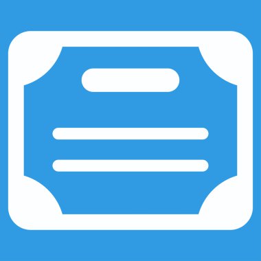 Sertifika Düz Simgesi