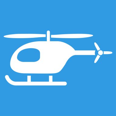 Helikopter düz simgesi