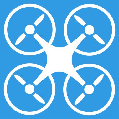 Quadcopter düz simgesi