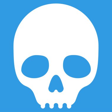 Kafatası düz simgesi