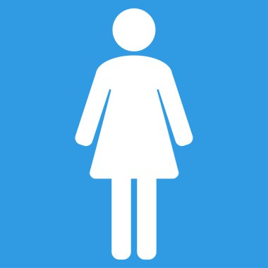 Kadın düz simgesi
