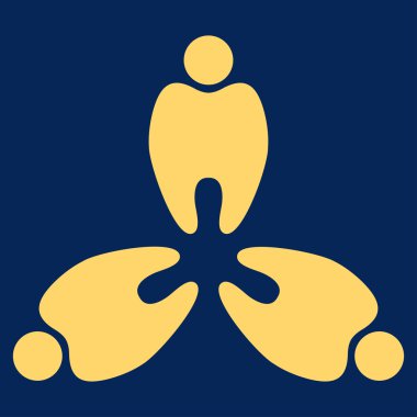 Stomatology düz simgesi