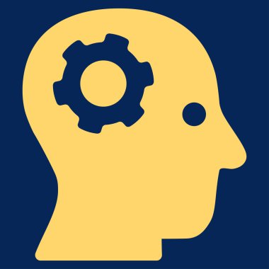 Düşünme düz simgesi