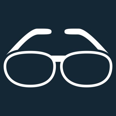 Gözlük düz simgesi