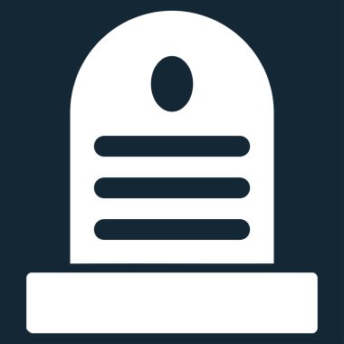 Mezar taşı düz simgesi