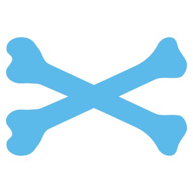 Kemikler düz simgesi