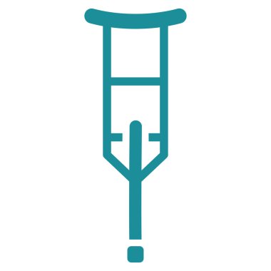 koltuk değneği düz simgesi