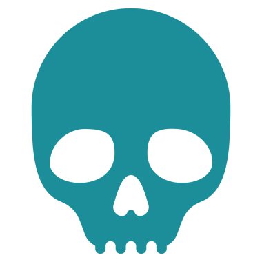 Kafatası düz simgesi