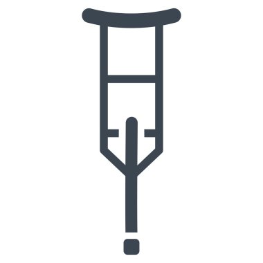 koltuk değneği düz simgesi