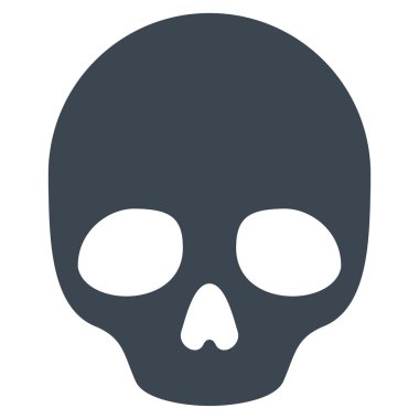 Kafatası düz simgesi