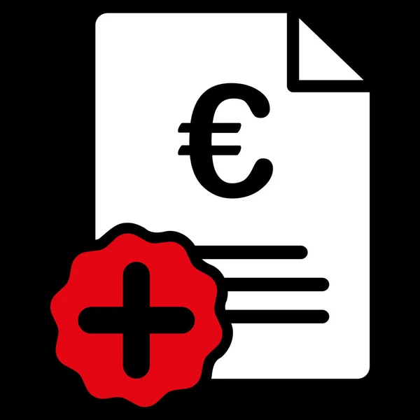 Euro Icona fattura medica — Foto Stock