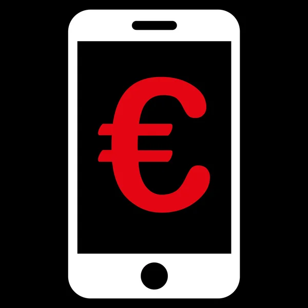 Ikonen för mobil betalning i euro — Stockfoto