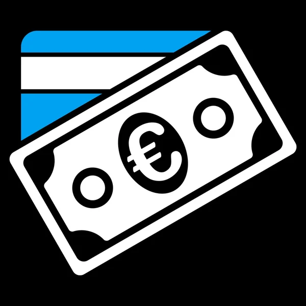 Euro para kredi kartı simgesi — Stok fotoğraf