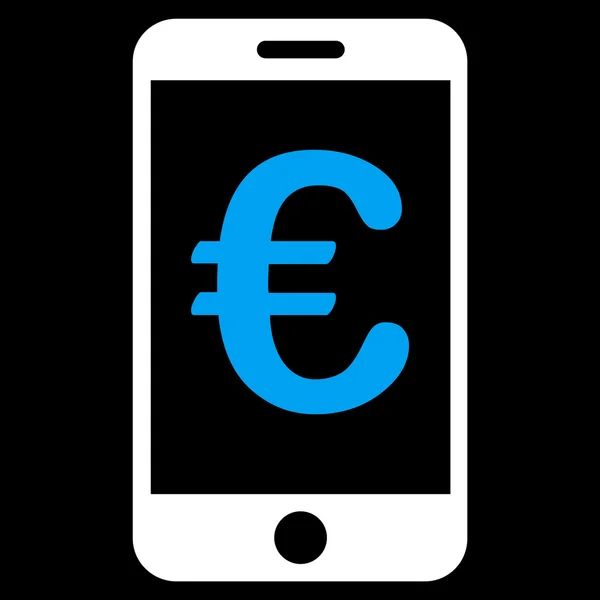 Значок мобильного платежа евро — стоковое фото