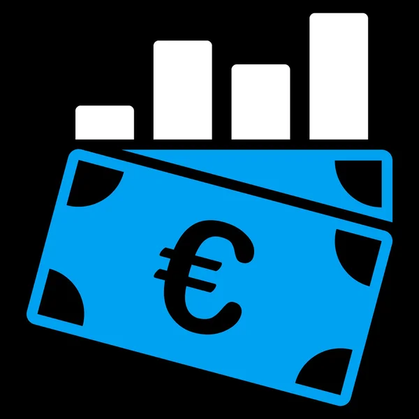 Euro értékesítési diagram ikon — Stock Fotó