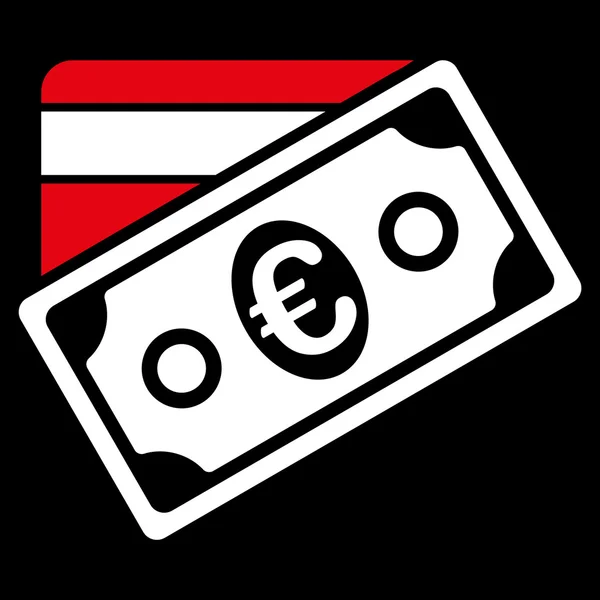 Icono de tarjeta de crédito Euro Money —  Fotos de Stock