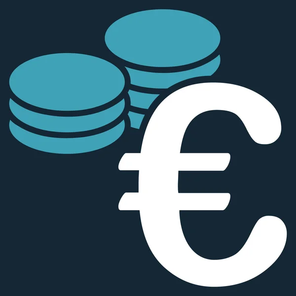 Euro munten pictogram — Stockfoto