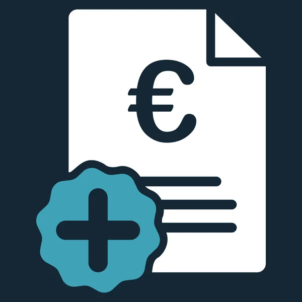 Euro Medical Invoice Icon — Stock Photo, Image