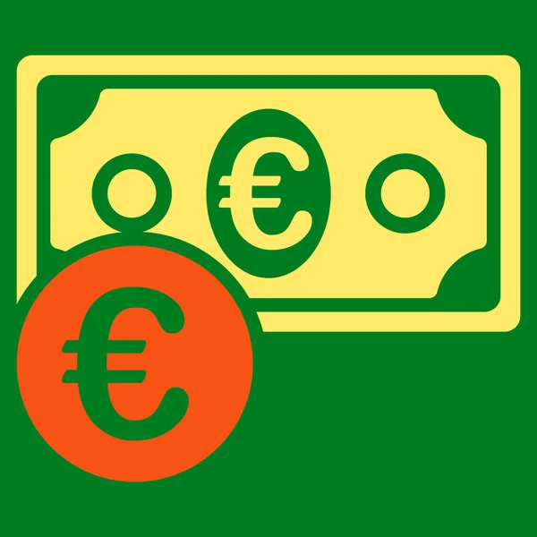 Icono de dinero en efectivo en euros — Foto de Stock