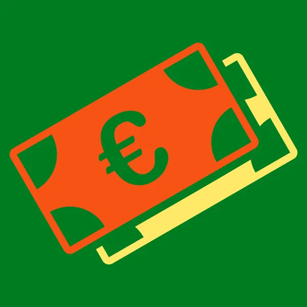 Euro bankbiljetten pictogram — Stockfoto