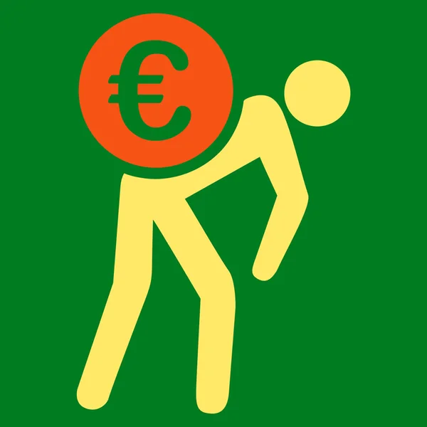 Euro kurye simgesi — Stok fotoğraf