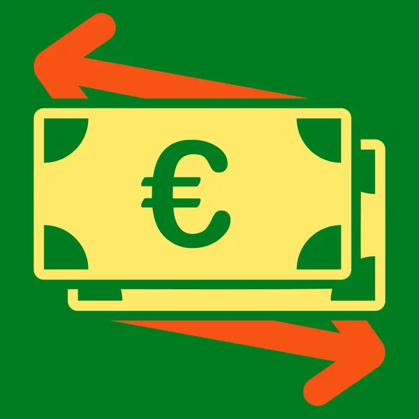 Euron pengar överföring ikonen — Stockfoto