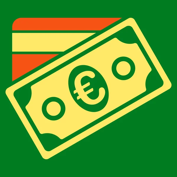 Icono de tarjeta de crédito Euro Money — Foto de Stock