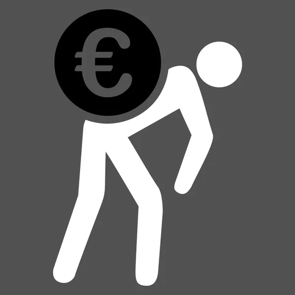 Euro kurye simgesi — Stok fotoğraf
