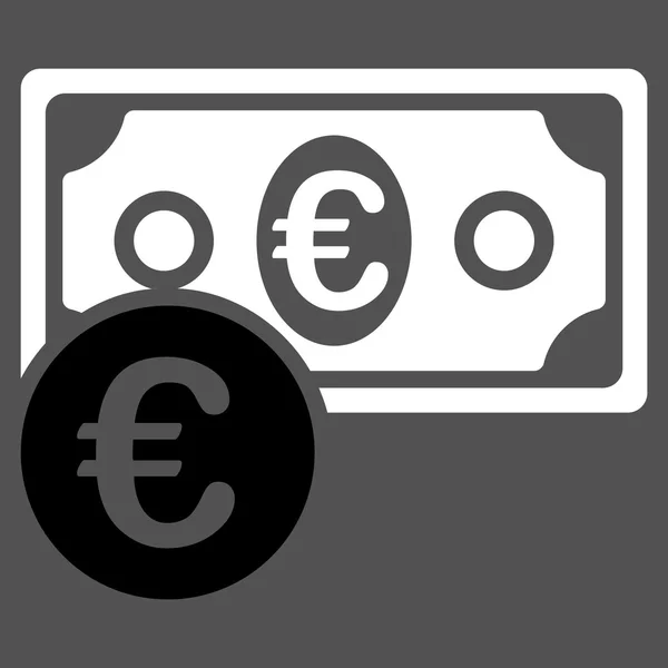 Євро готівку гроші значок — стокове фото