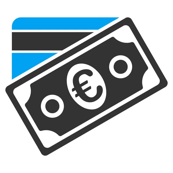 Євро гроші кредитної картки значок — стокове фото