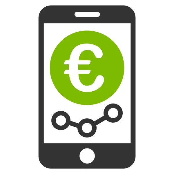 Euron mobilmarknaden övervakning ikonen — Stockfoto