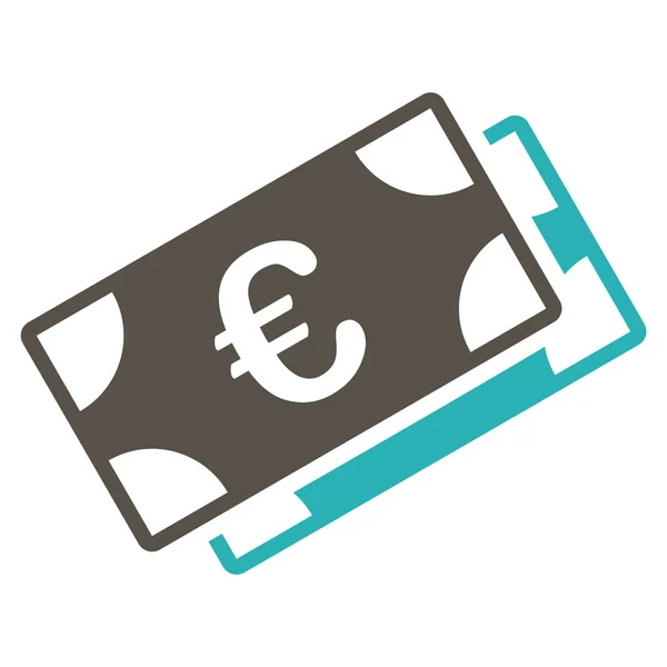 Icono de billetes en euros — Foto de Stock