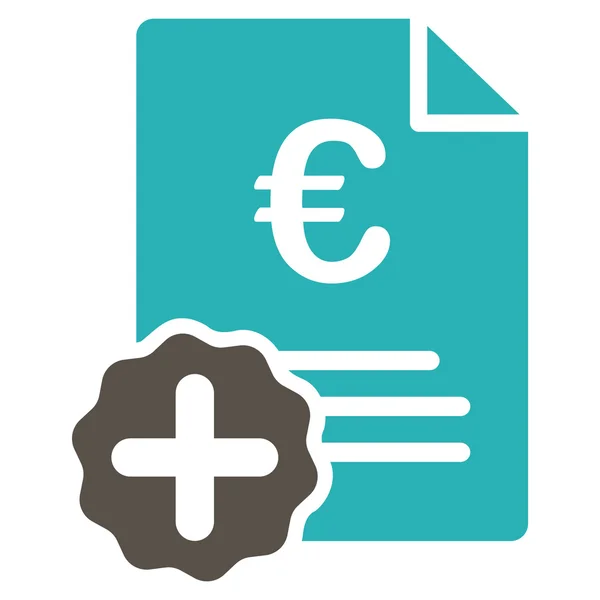 Euro tıbbi fatura simgesi — Stok fotoğraf