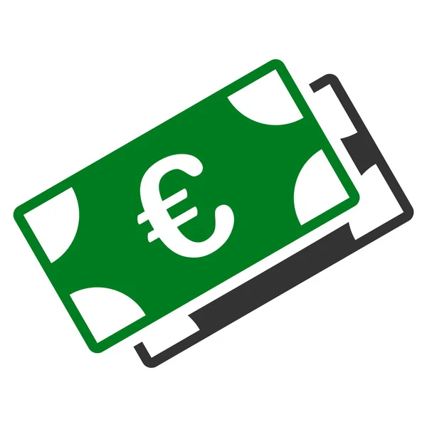 Euro bankbiljetten pictogram — Stockfoto