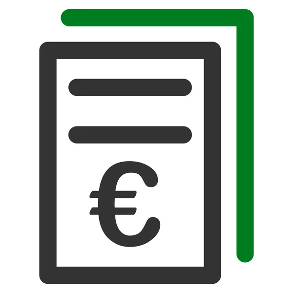 Euro facturen pictogram — Stockfoto