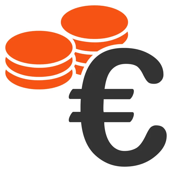 Euro munten pictogram — Stockfoto