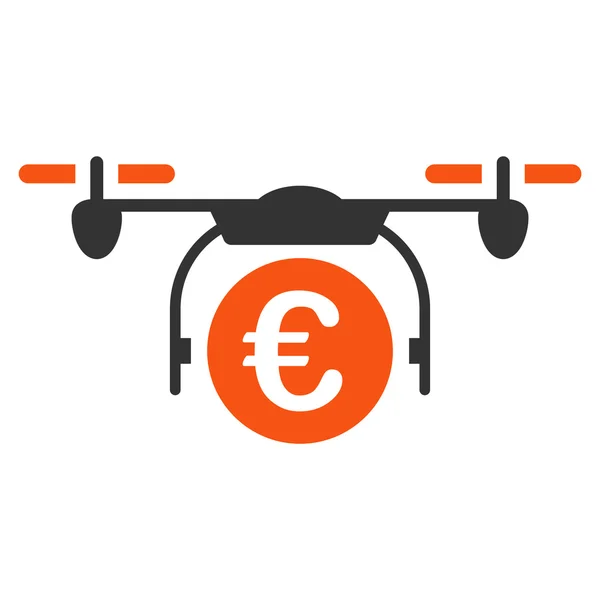 Euro Quadcopter ödeme simgesi — Stok fotoğraf