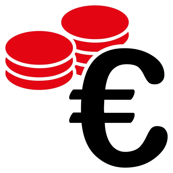 Euro-érmék ikon — Stock Fotó