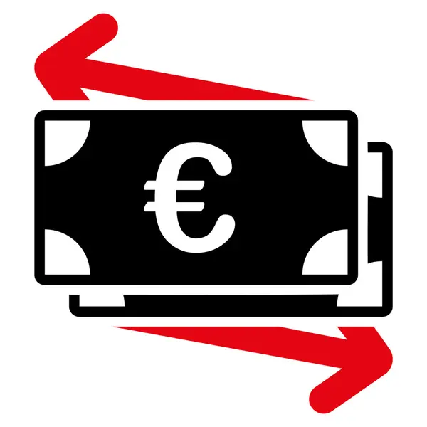Euro icono de transferencia de dinero — Foto de Stock