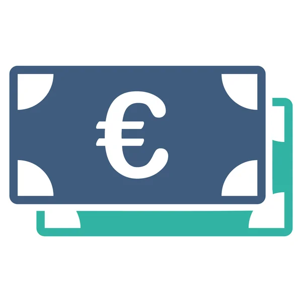 Euro számlák ikon — Stock Fotó