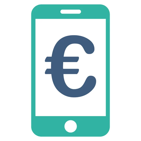 Euro mobiel betaalpictogram — Stockfoto