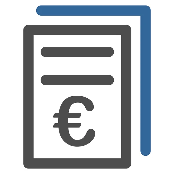 Euro Invoices Icon — Stock Photo, Image