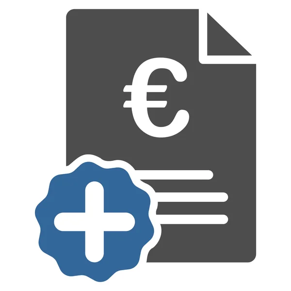 Euro Medical Invoice Icon — Stock Photo, Image