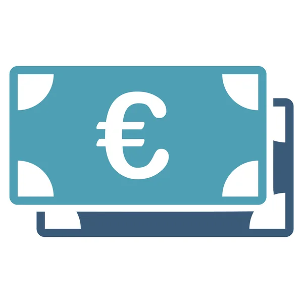 Ícone de notas de euro — Fotografia de Stock