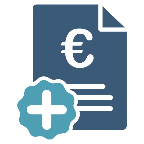 Ikona faktury medyczne euro — Zdjęcie stockowe