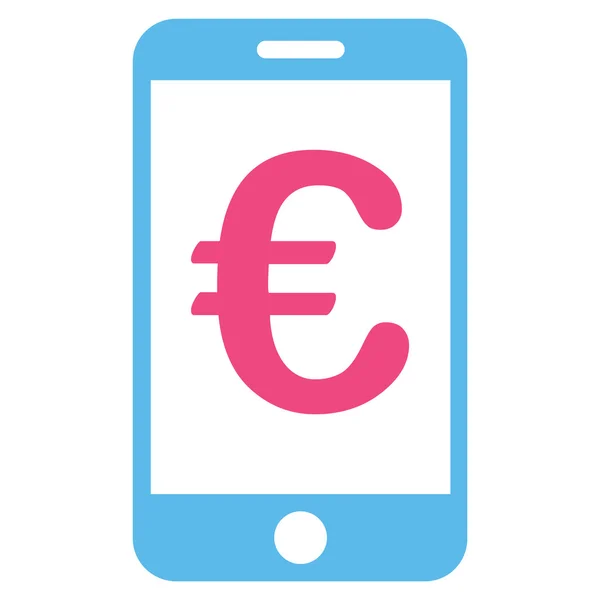 Icône de paiement mobile euro — Photo