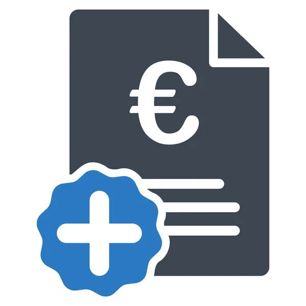 Euro Medical Invoice Icon — Stock Photo, Image