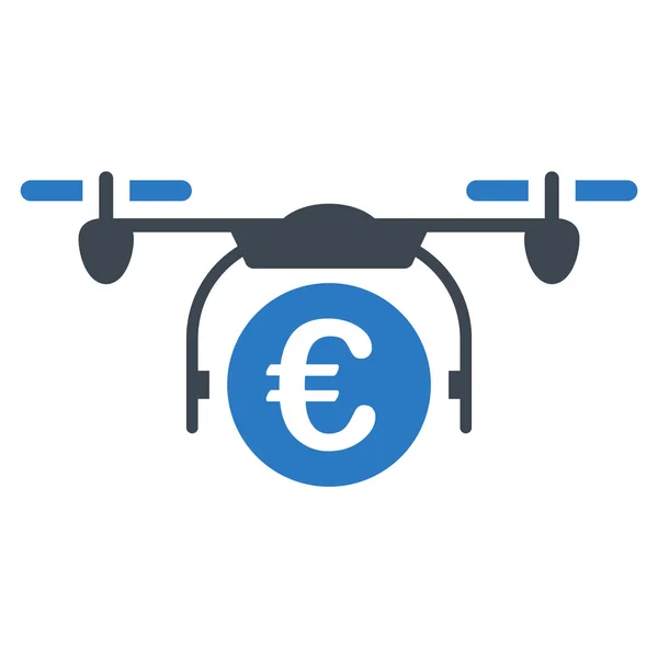 Euro Quadcopter fizetési ikon — Stock Fotó